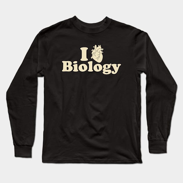 I Heart Biology Long Sleeve T-Shirt by Delta V Art